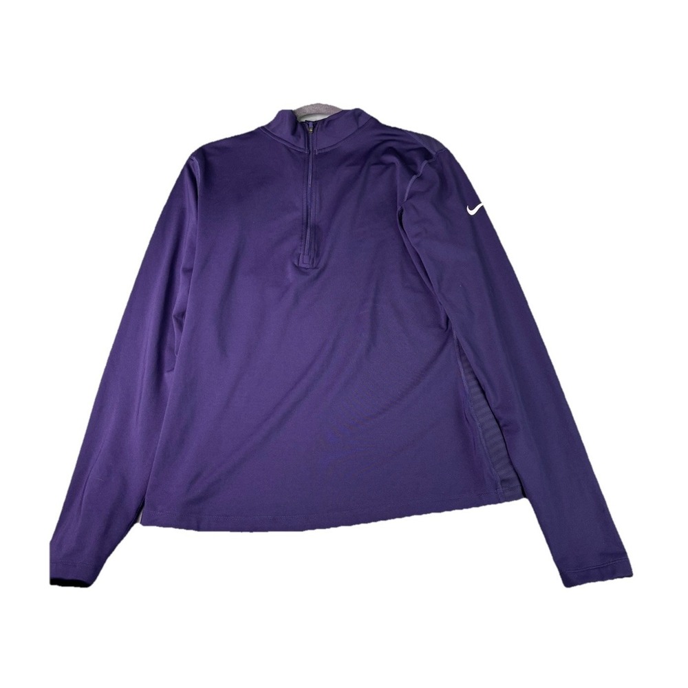 Nike Pro Women's Size Medium 1/4 Zip Long Sleeve Top Athletic Purple